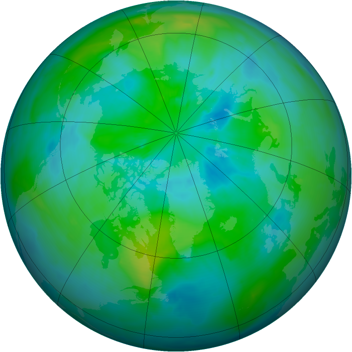 Arctic ozone map for 21 September 2010